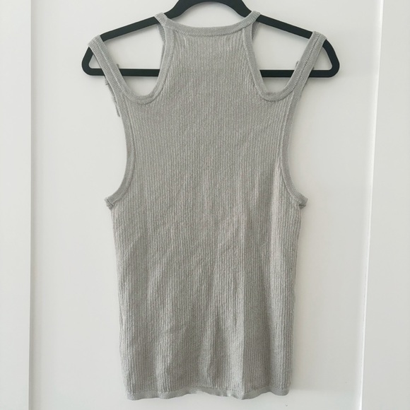 Zara SRPLS Double Strap Linen Blend Knit Tank Top - Picture 4 of 4